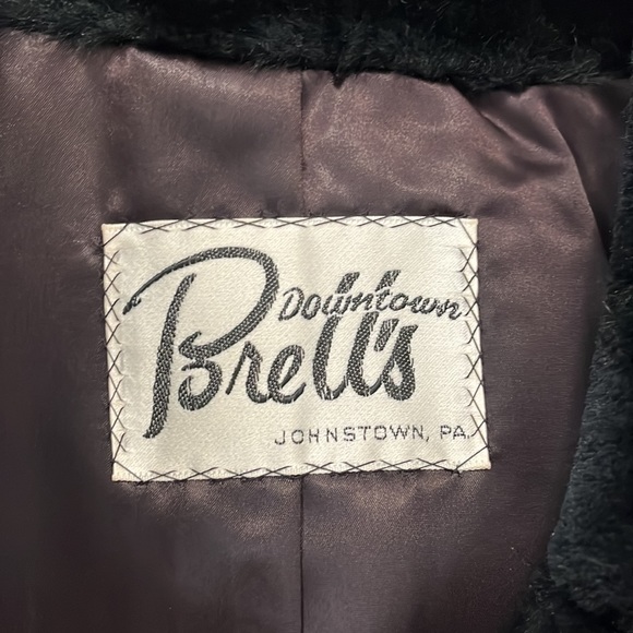 Vintage Brells Downtown Black Faux Fur Elegant Long Line Collared Winter Coat - Picture 3 of 10